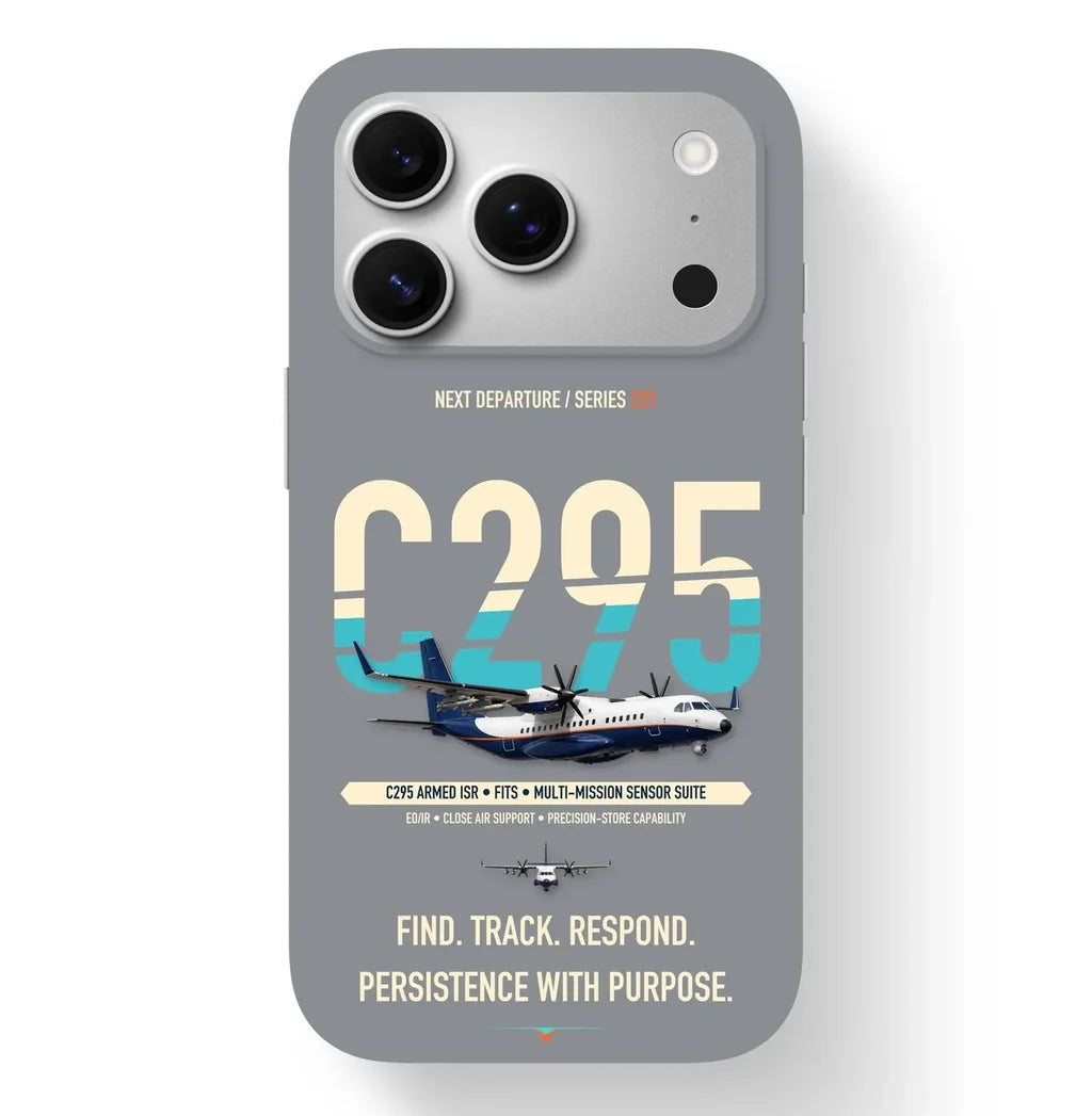 Airbus C295 Armed ISR Case design on gray iphone case