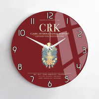 Thumbnail for Clark International Airport CRK Wall-Clock No-Frame - Dark Red