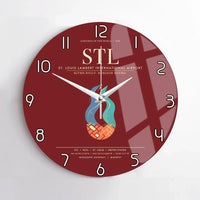 Thumbnail for St. Louis Lambert International Airport STL Wall-Clock No-Frame - Dark Red
