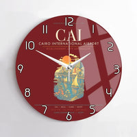 Thumbnail for Cairo International Airport CAI Wall-Clock No-Frame - Dark Red