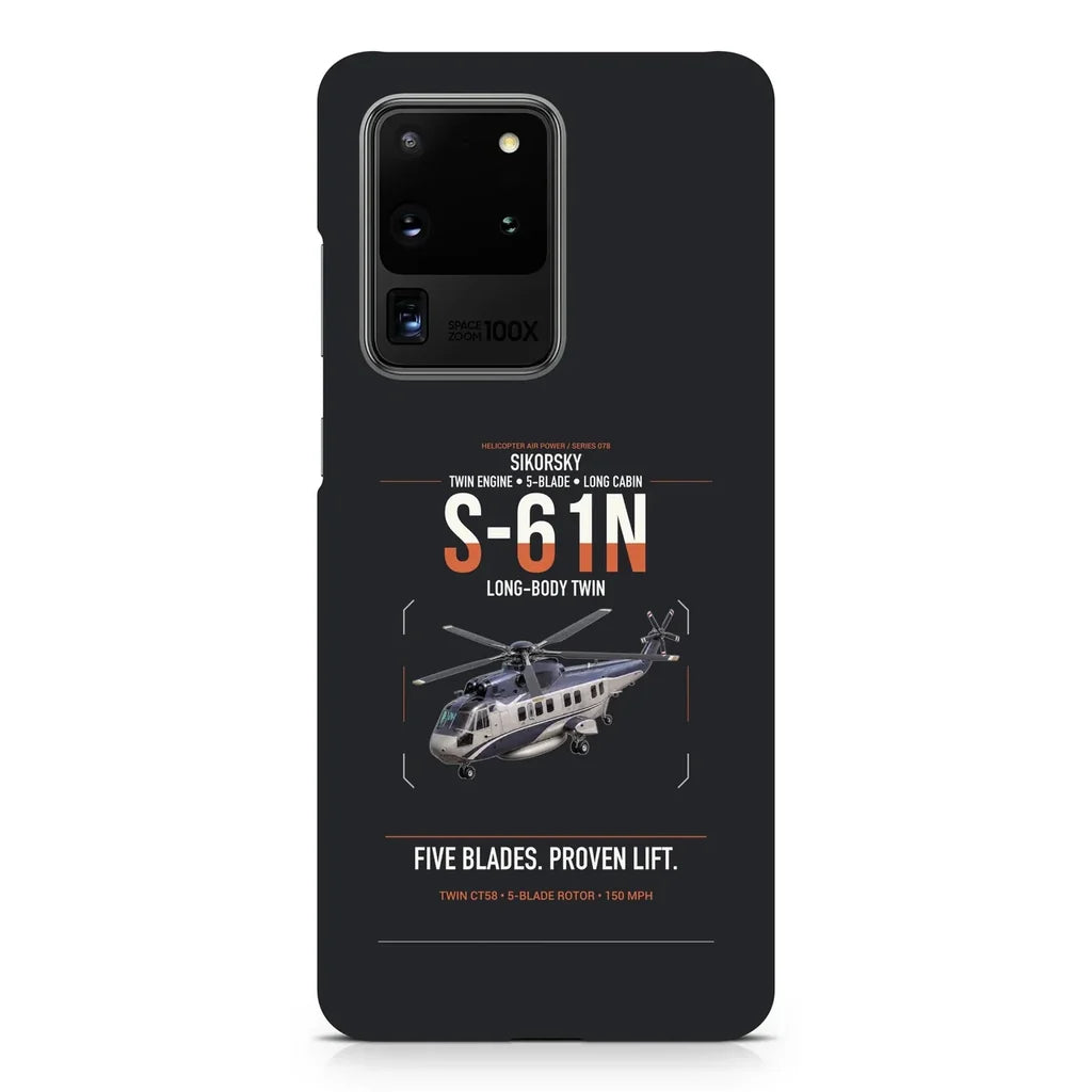 Sikorsky S-61N design on samsung case - black