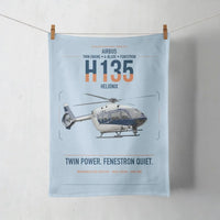 Thumbnail for Airbus H135 design on light blue towel