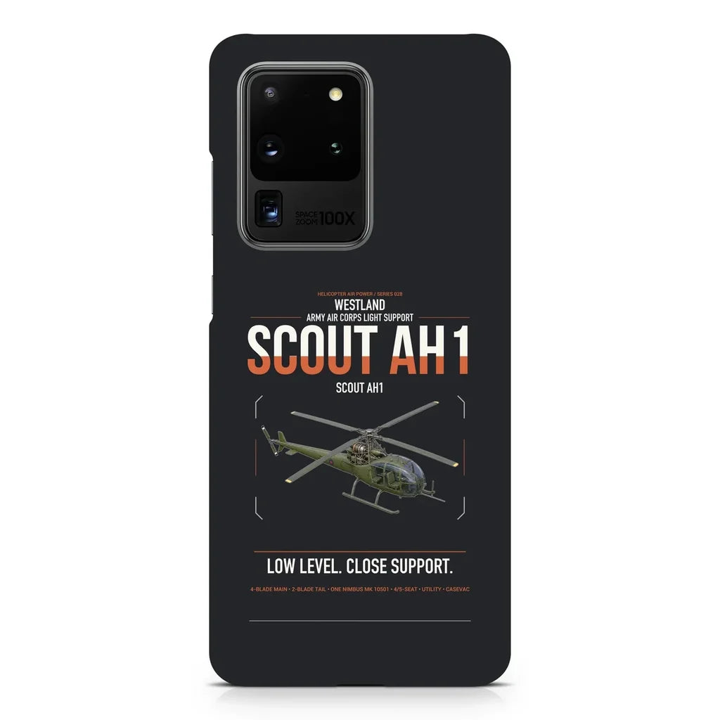 Westland Scout AH1 design on samsung case - black