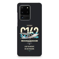 Thumbnail for Cessna 162 Skycatcher design on samsung case - black