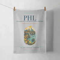 Thumbnail for Philadelphia International Airport (PHL) design on light gray towel
