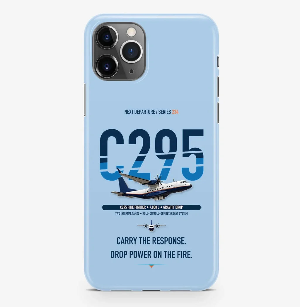 Airbus C295 Firefighter Case ProMax design on light blue iphone case promax