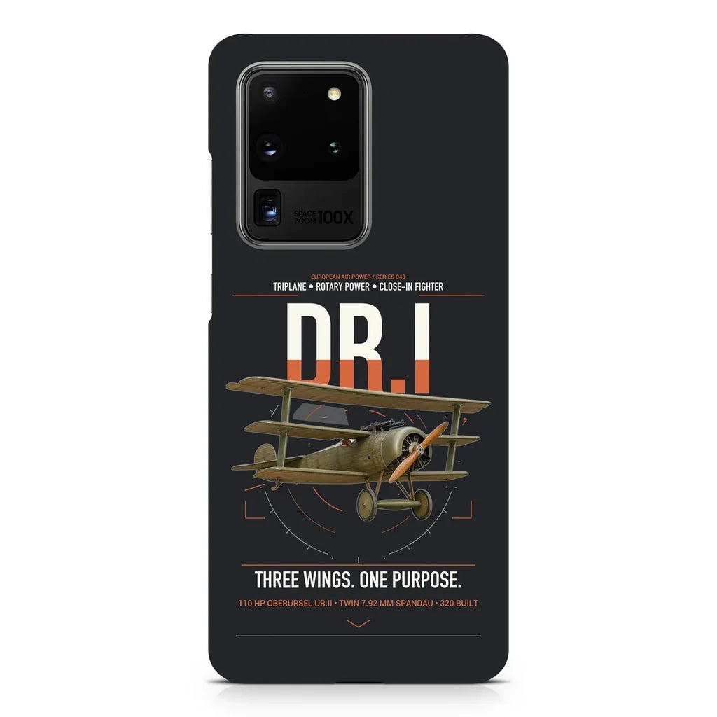Fokker Dr.I design on samsung case - black