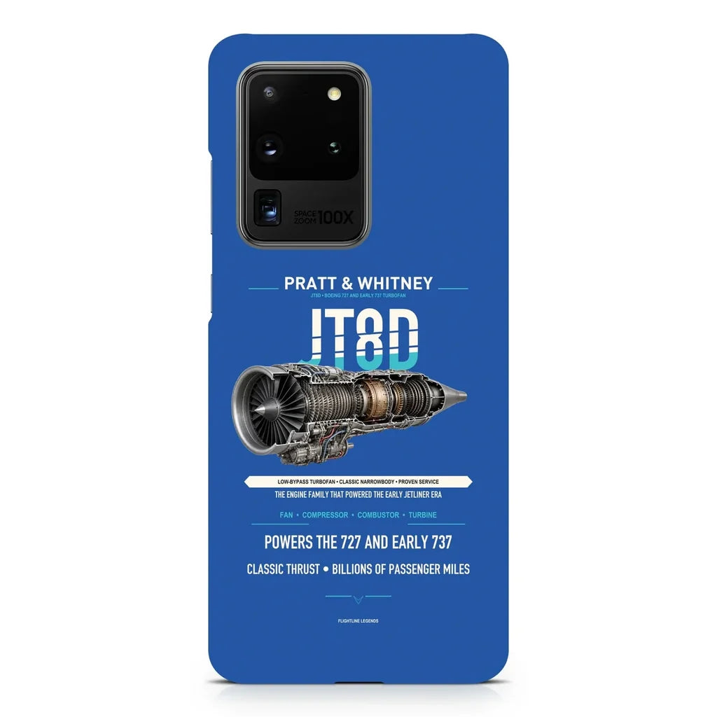 JT8D design on samsung case - blue