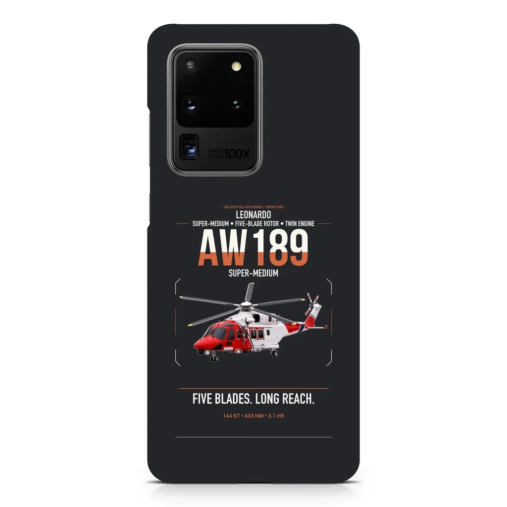 Leonardo AW189 design on samsung case - black