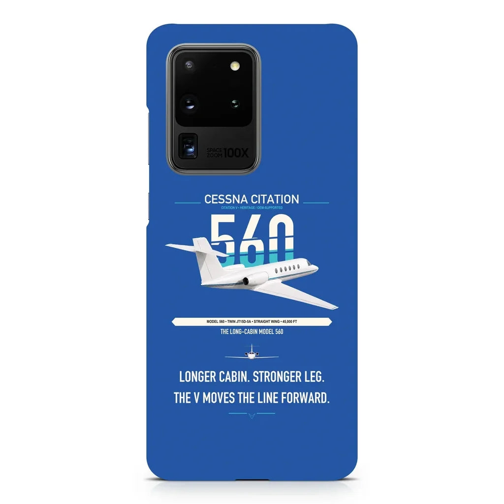 Cessna Citation 560 - Citation V design on samsung case - blue