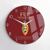 Thumbnail for Fuerteventura Airport FUE Wall-Clock No-Frame - Dark Red