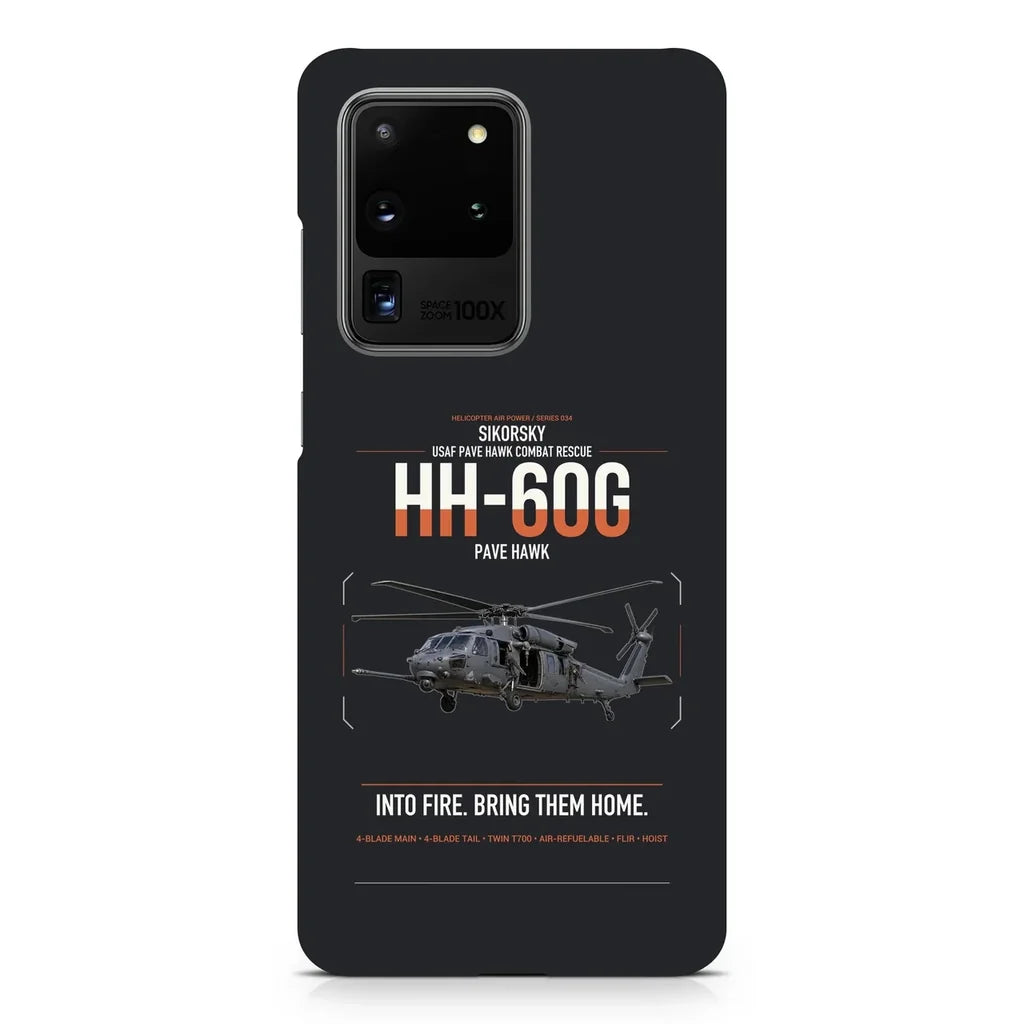 Sikorsky HH-60G Pave Hawk design on samsung case - black
