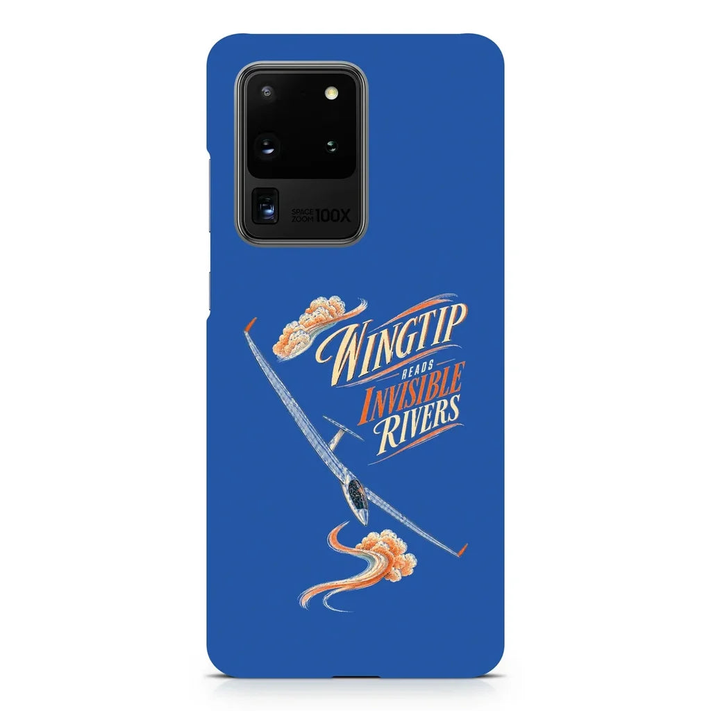 Wingtip Reads Invisible Rivers design on samsung case - blue