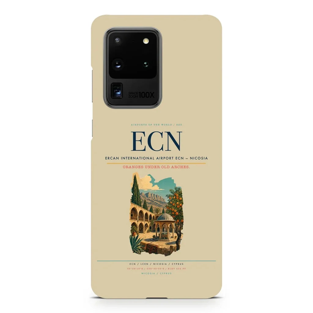 Ercan International Airport ECN — Nicosia design on samsung case - beige