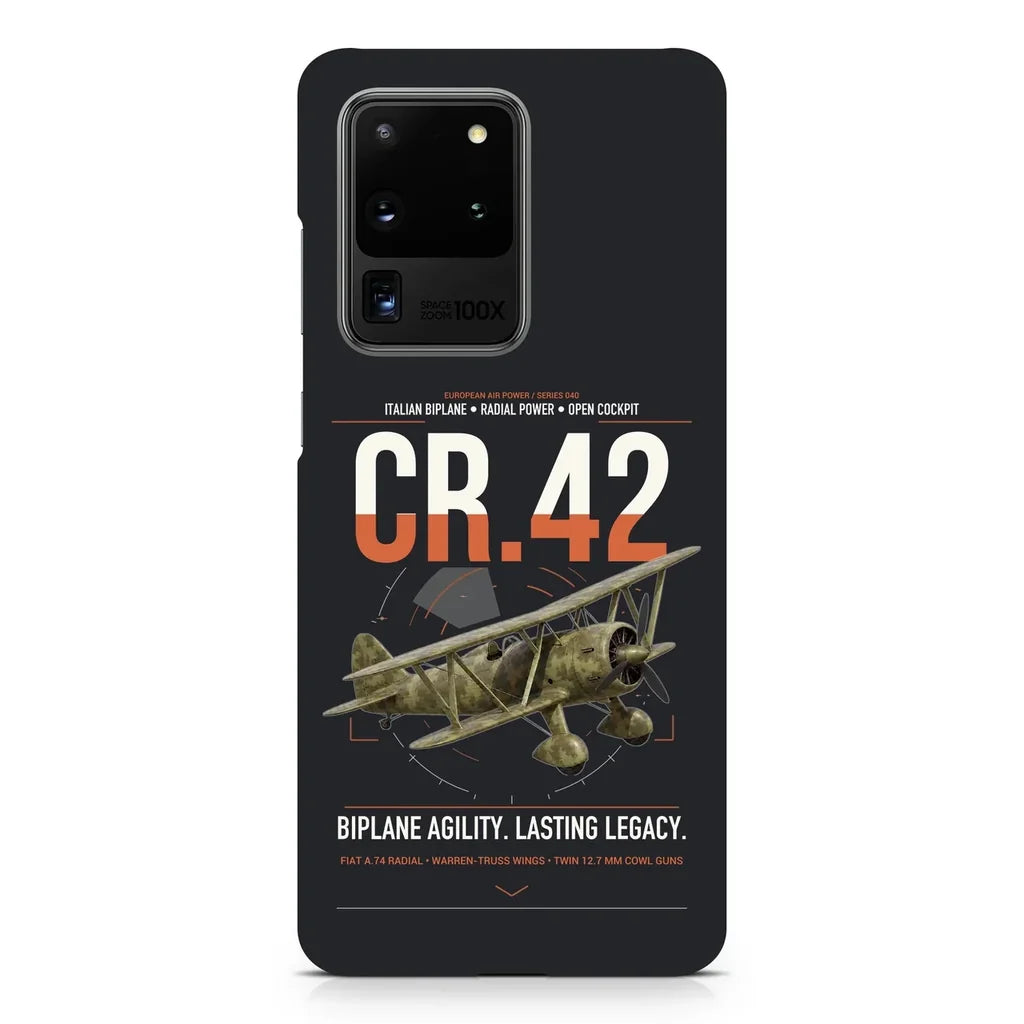 Fiat CR.42 Falco design on samsung case - black