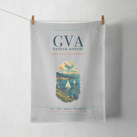 Thumbnail for Geneva Airport (GVA) design on light gray towel