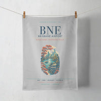 Thumbnail for Brisbane Airport (BNE) design on light gray towel