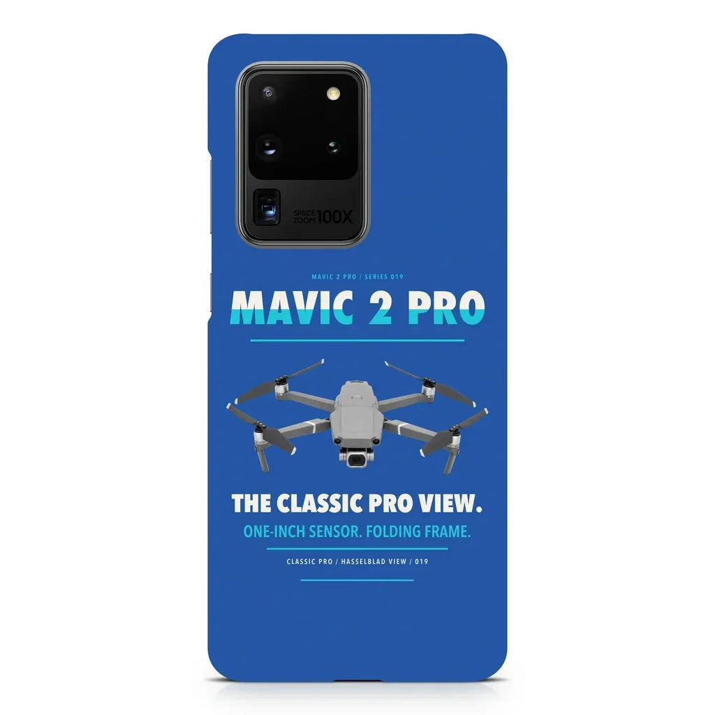 DJI Mavic 2 Pro design on samsung case - blue