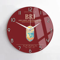 Thumbnail for Bari Karol Wojtya Airport BRI Wall-Clock No-Frame - Dark Red
