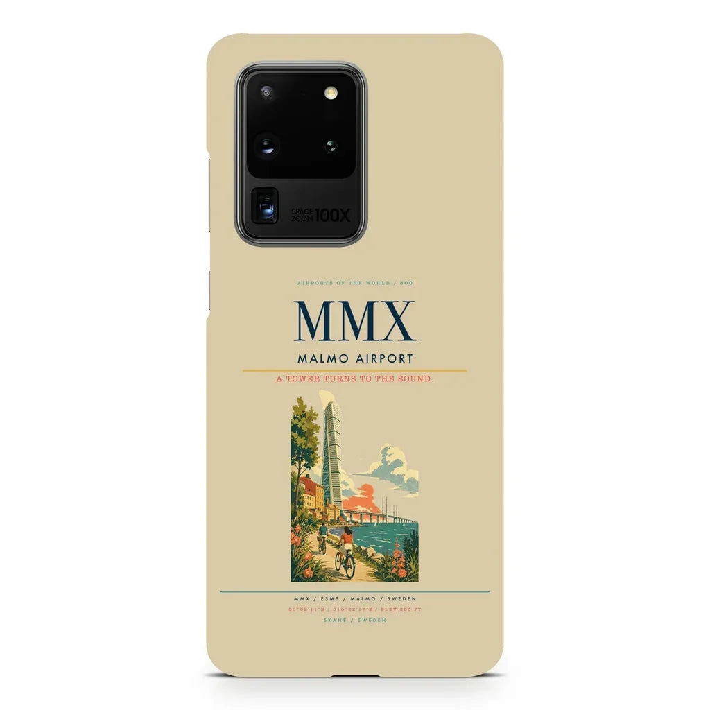 Malmo Airport MMX design on samsung case - beige