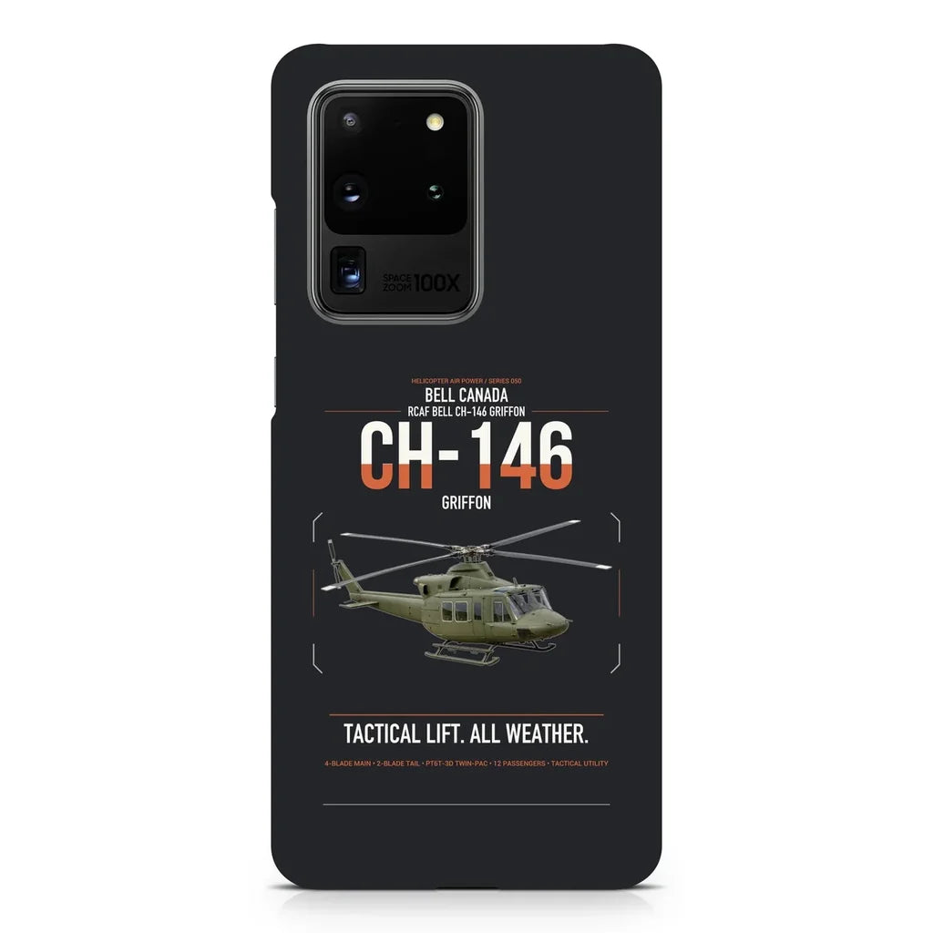 Bell Canada CH-146 Griffon design on samsung case - black