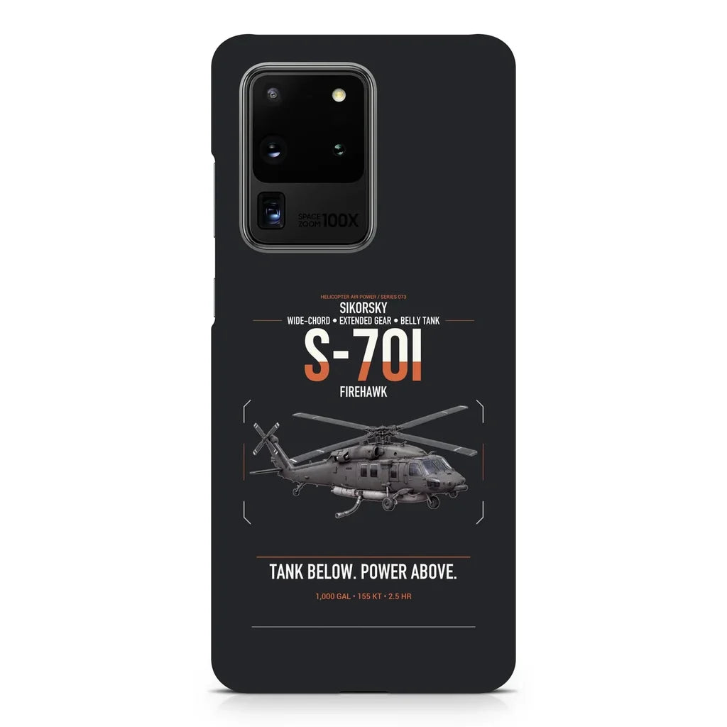 Sikorsky S-70i FIREHAWK design on samsung case - black