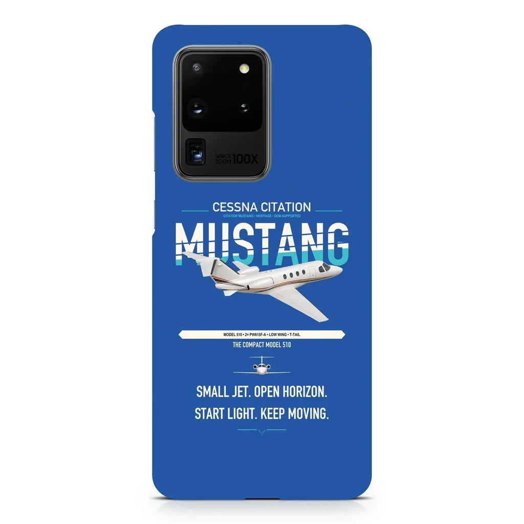 Cessna Citation Mustang design on samsung case - blue