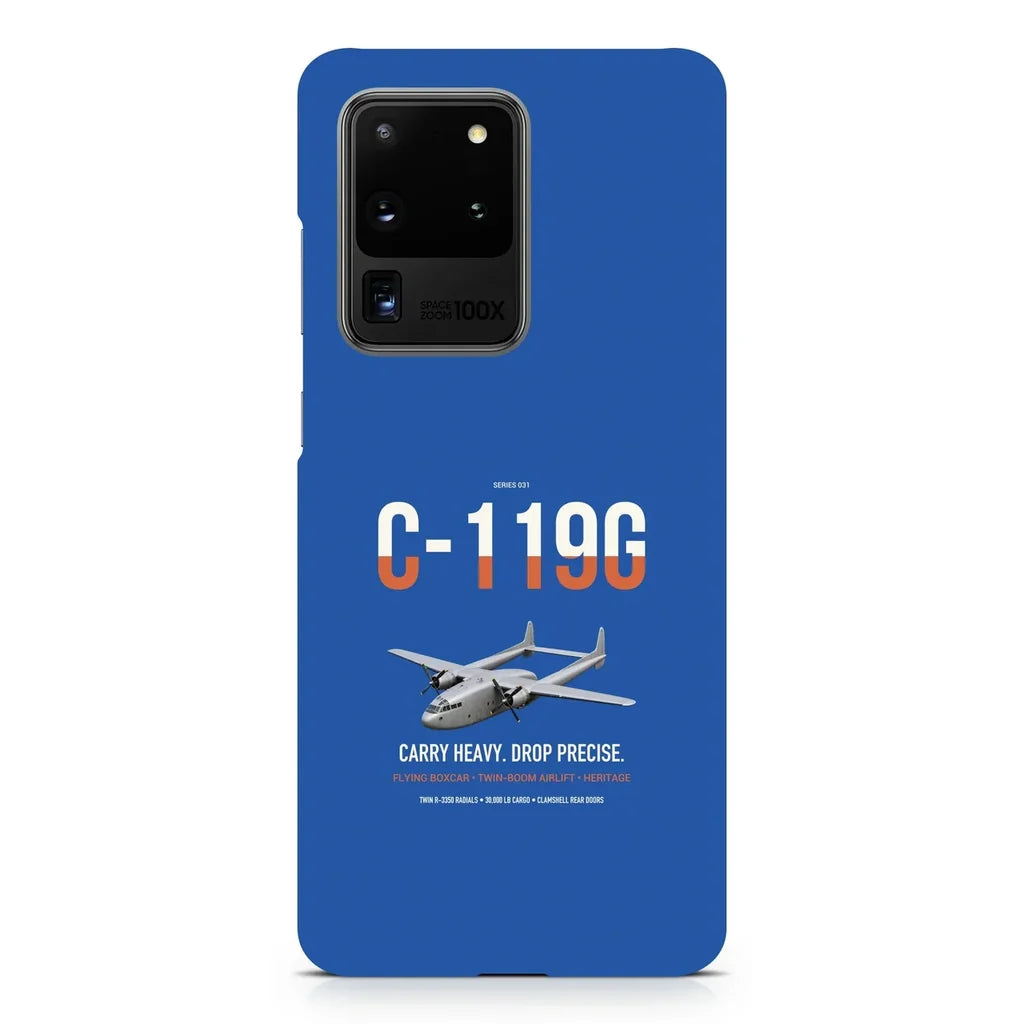 C-119G Flying Boxcar design on samsung case - blue