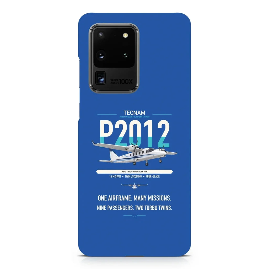 Tecnam P2012 Traveller design on samsung case - blue