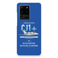 Thumbnail for Cessna Citation CJ1+ design on samsung case - blue