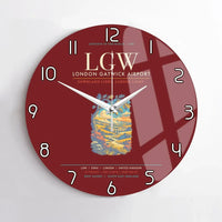 Thumbnail for London Gatwick Airport LGW Wall-Clock No-Frame - Dark Red