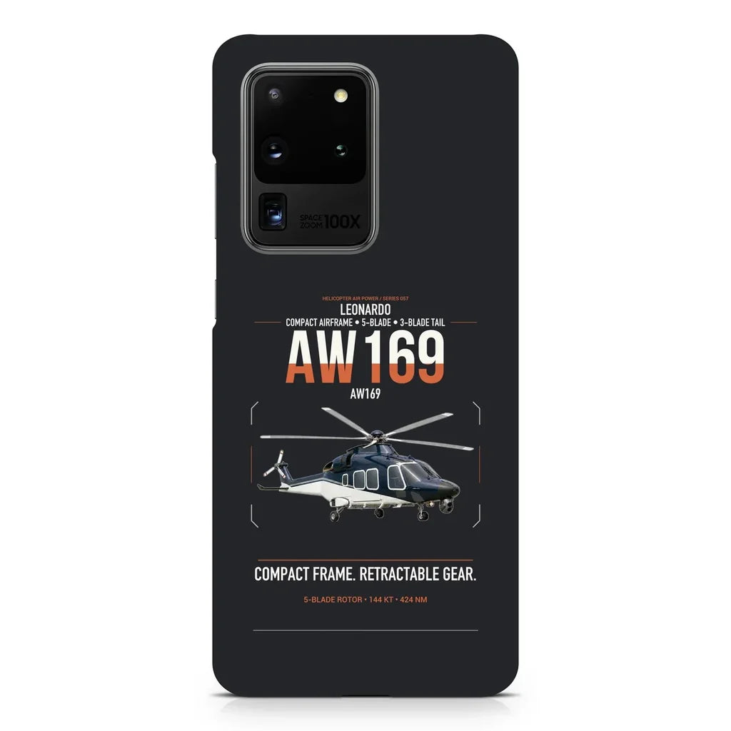 Leonardo AW169 design on samsung case - black
