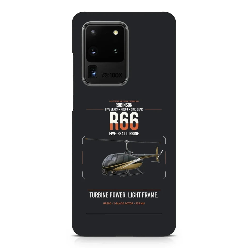 Robinson R66 design on samsung case - black
