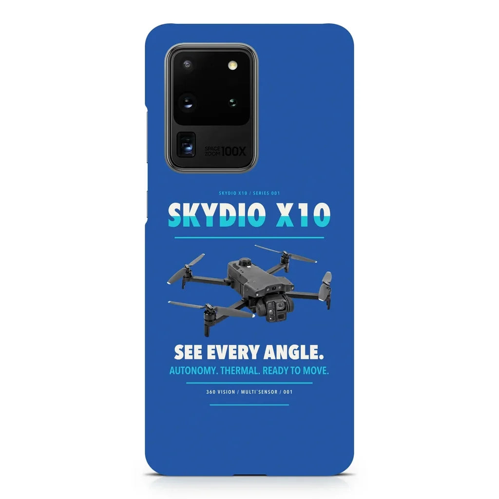 Skydio X10 design on samsung case - blue
