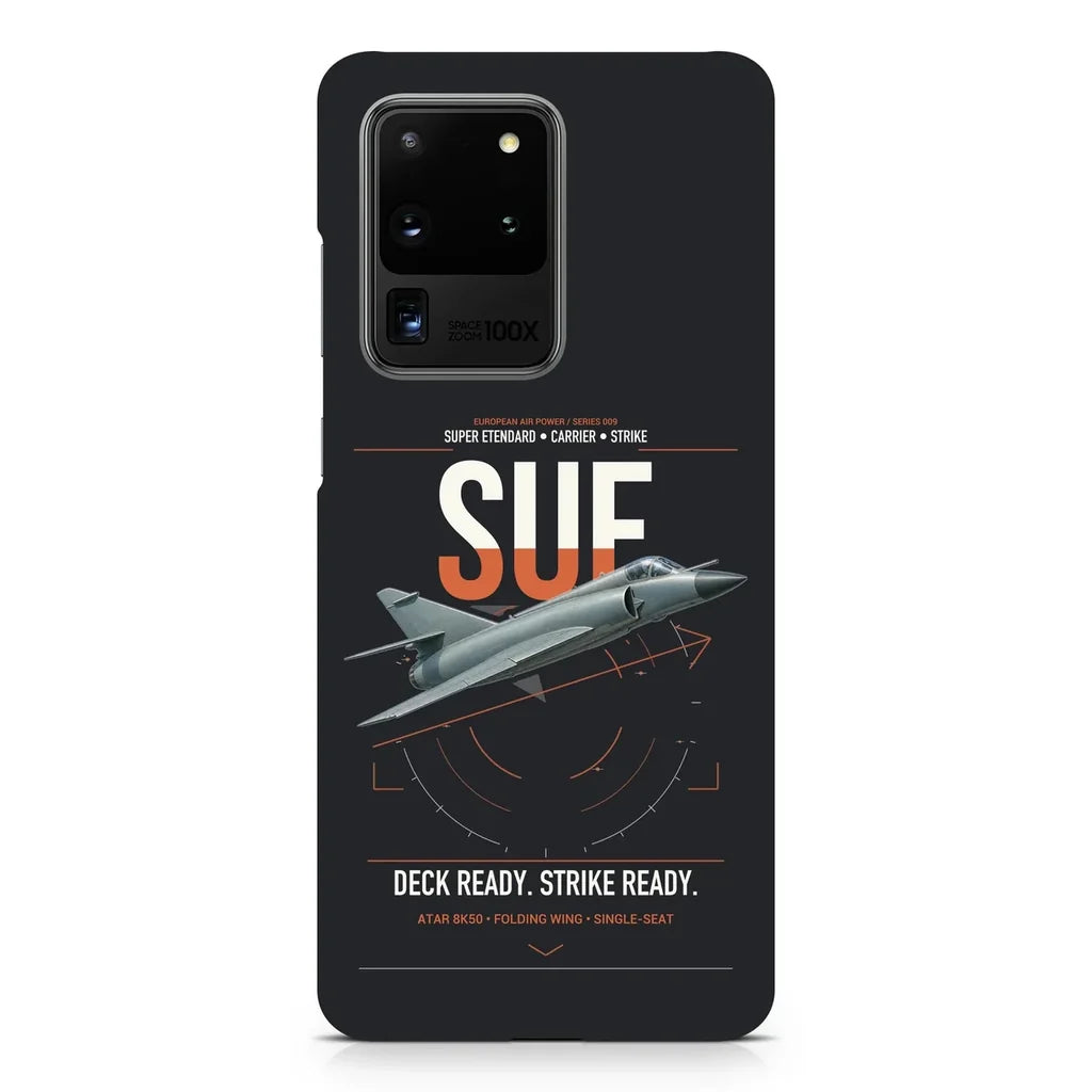 Dassault Super Étendard design on samsung case - black