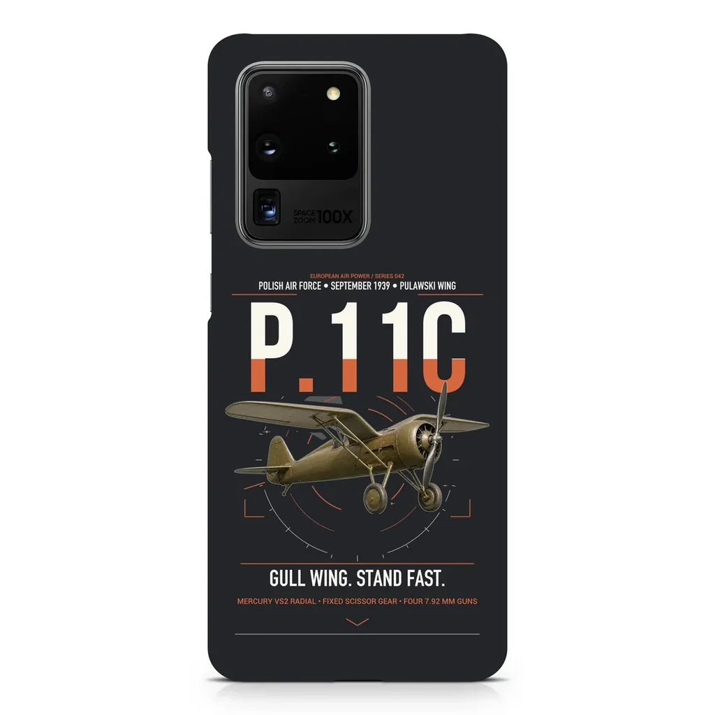 PZL P.11c design on samsung case - black