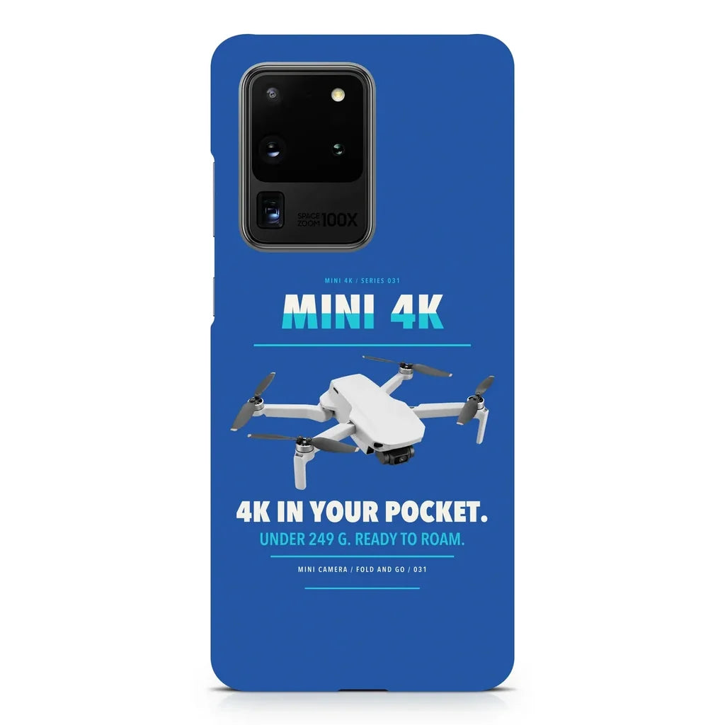 DJI Mini 4K design on samsung case - blue