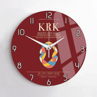 Thumbnail for Krakow John Paul II International Airport KRK Wall-Clock No-Frame - Dark Red
