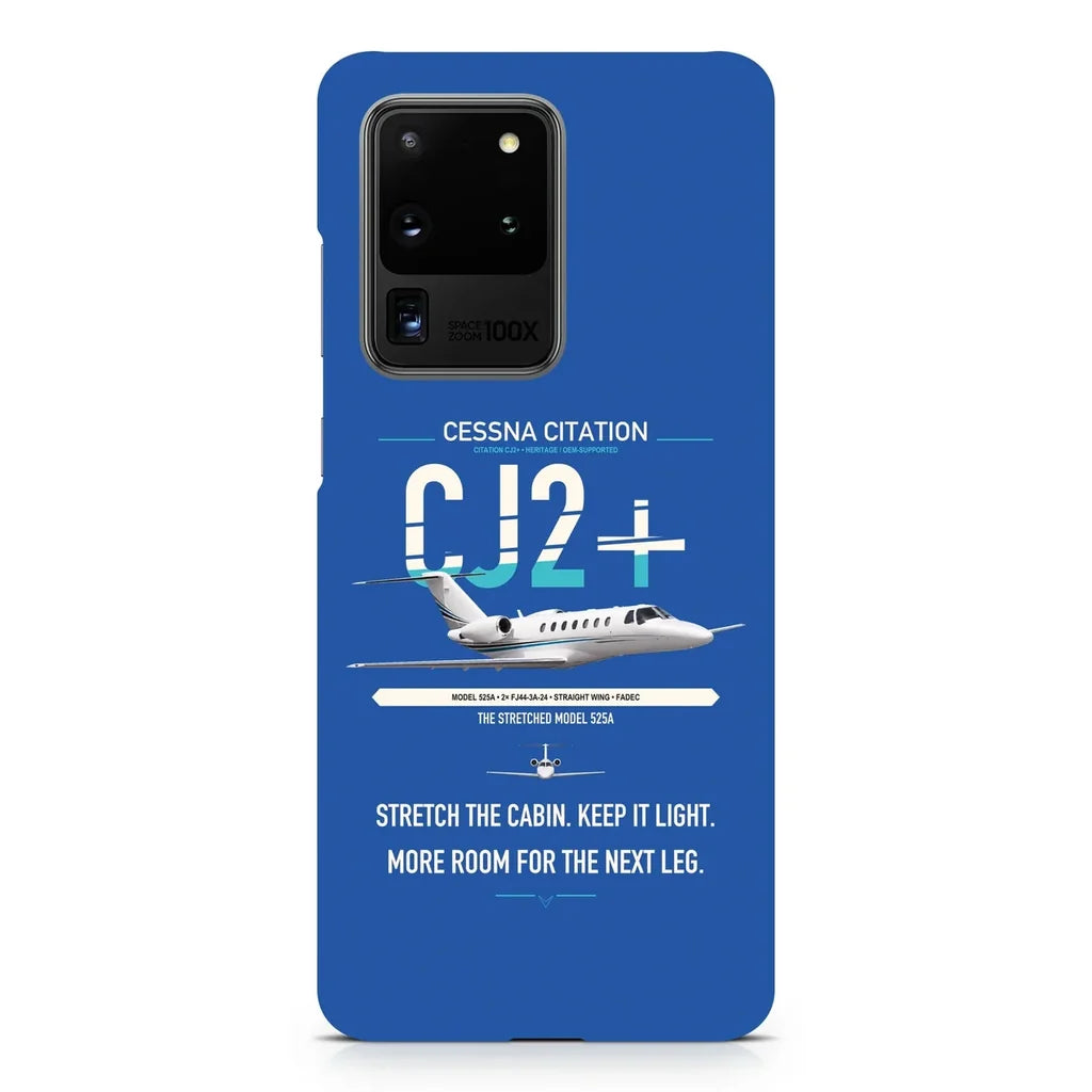 Cessna Citation CJ2+ design on samsung case - blue