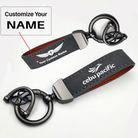 Thumbnail for Cebu Pacific Horseshoe Buckle key chain, Gray + Name