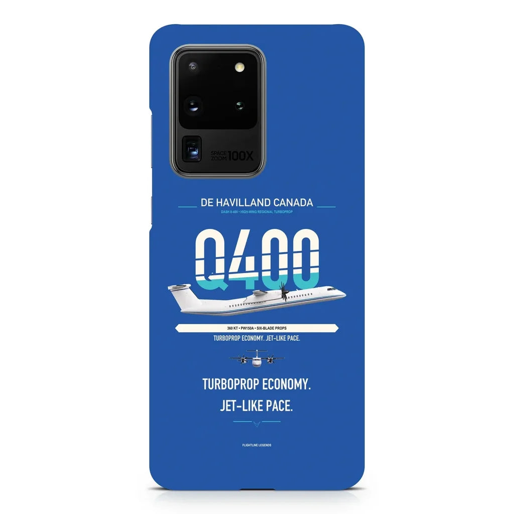 Dash 8-400 design on samsung case - blue