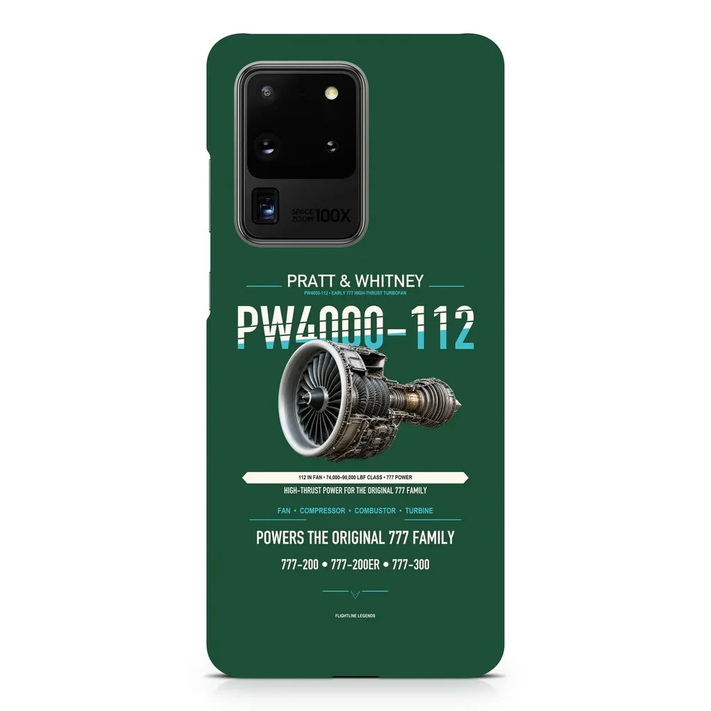 PW4000-112 design on samsung case - dark green