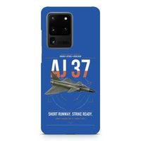 Thumbnail for Saab AJ 37 Viggen design on samsung case - blue