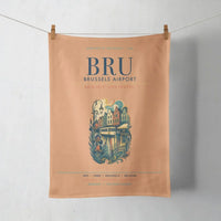 Thumbnail for Brussels Airport (BRU) design on orange towel