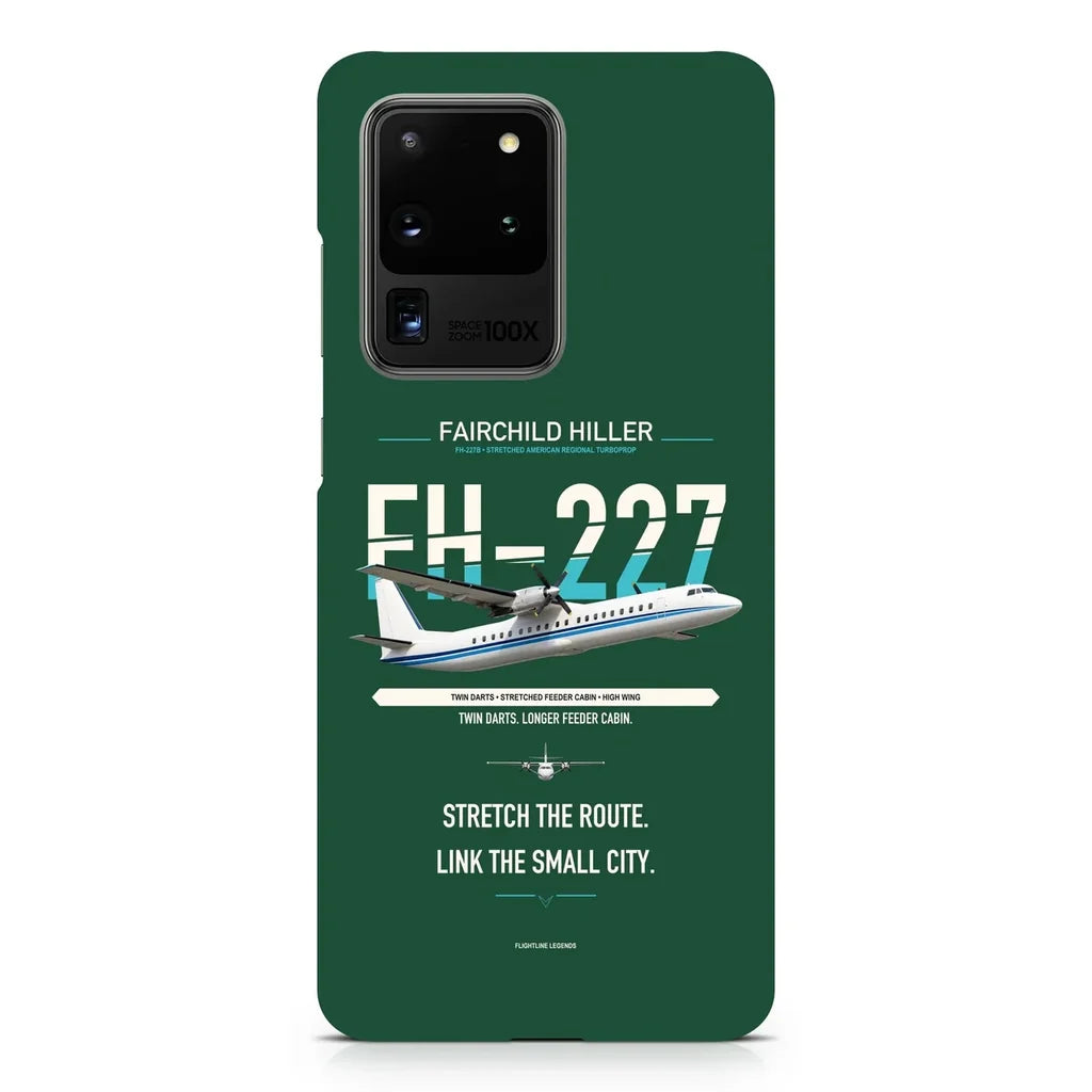 Fairchild Hiller FH-227B design on samsung case - dark green