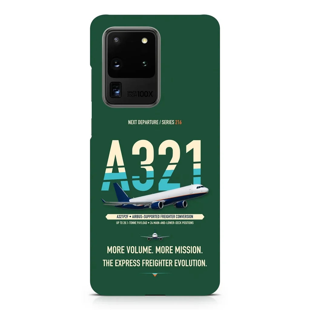 Airbus A321P2F design on samsung case - dark green