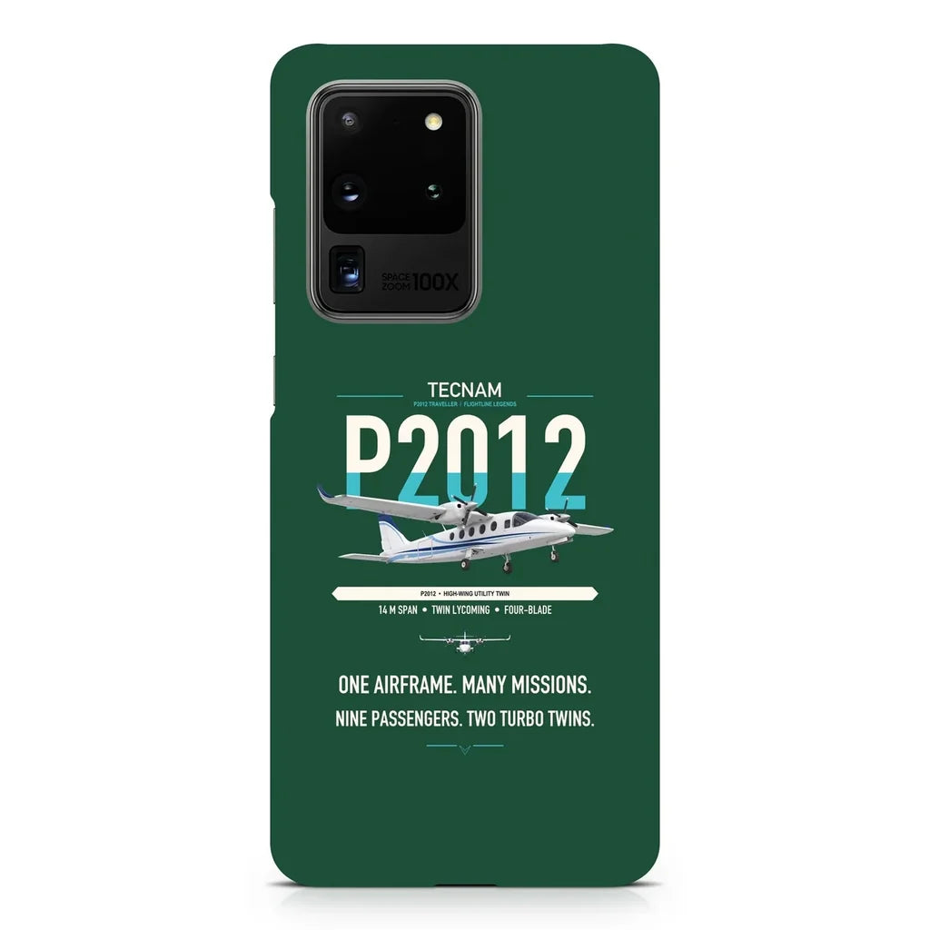 Tecnam P2012 Traveller design on samsung case - dark green