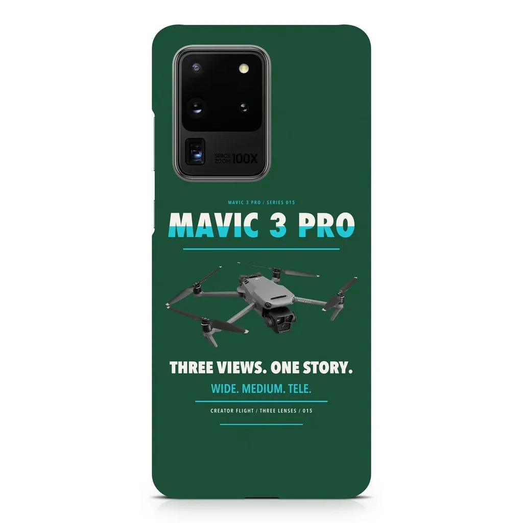 DJI Mavic 3 Pro design on samsung case - dark green