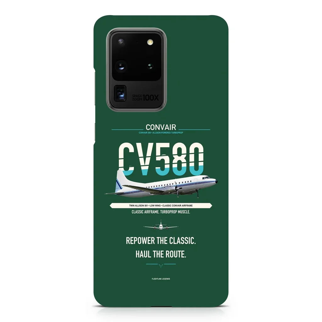 Convair 580 design on samsung case - dark green