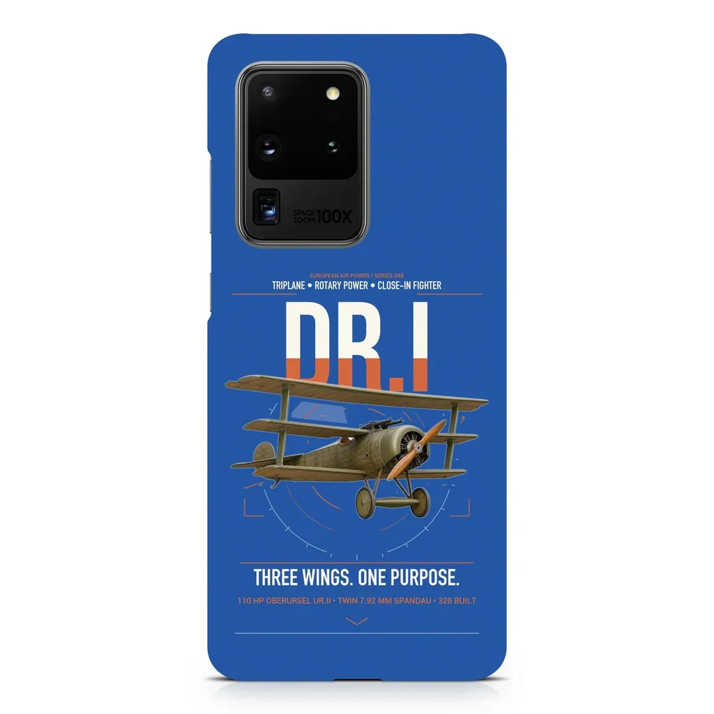 Fokker Dr.I design on samsung case - blue